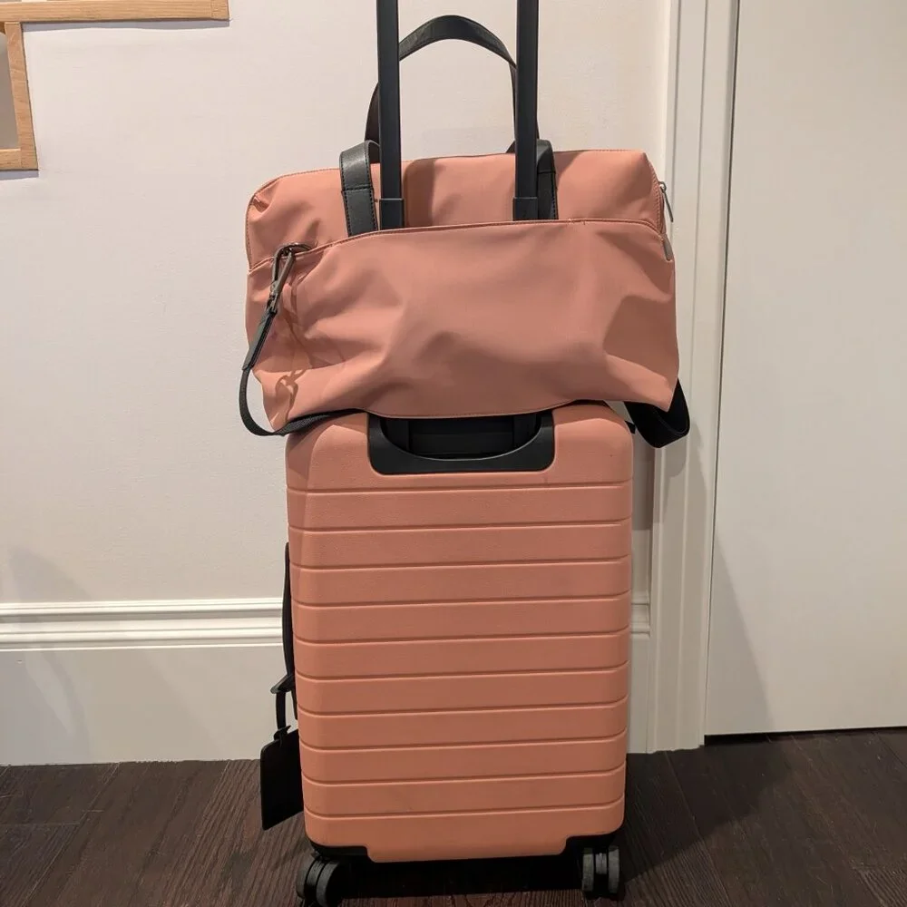 Away Luggage Combo: The Bigger Carry-On + The Overnight Bag (both in Clay Pink) - Picture 2 of 14